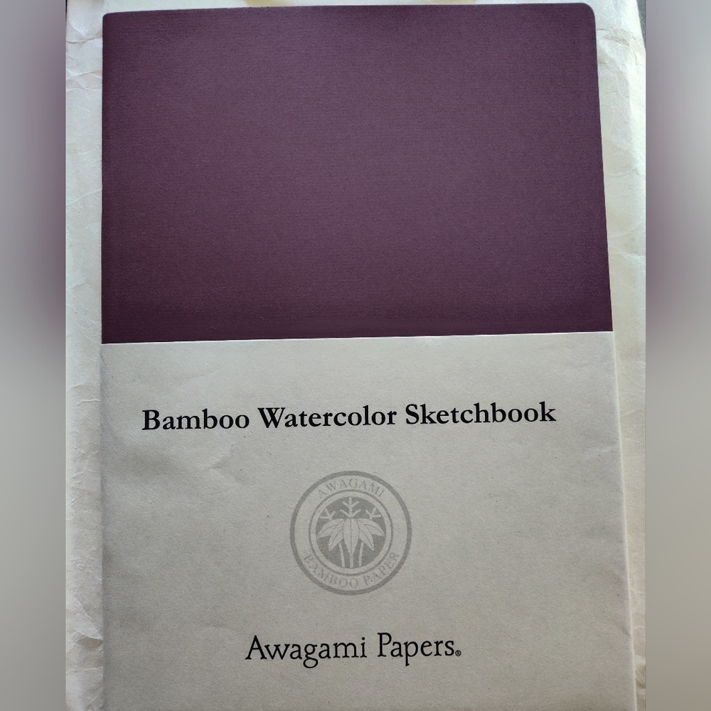 AWAGAMI PAPERS Bamboo Watercolor Sketchbook A4 Japanese Washi Paper NIP